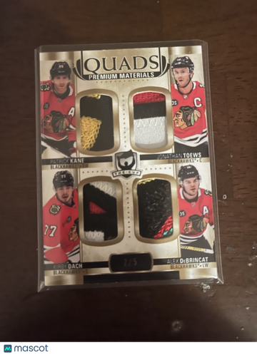 2022 Kirby Dach Patrick Kane Alex DeBrincat Jonathan Toews Patch