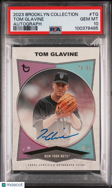 2023 Topps Brooklyn Collection Autograph Tom Glavine #TG /99 PSA 10
