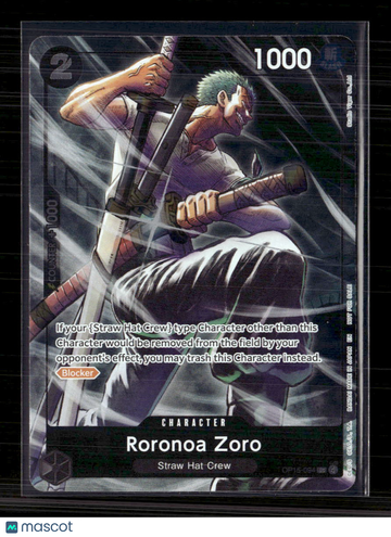 2023 One Piece Card Game Pillars of Strength Roronoa Zoro Holo