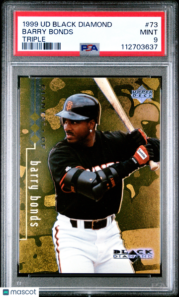 1999 Upper Deck Black Diamond Barry Bonds #73 Triple 0251/1000 PSA 9