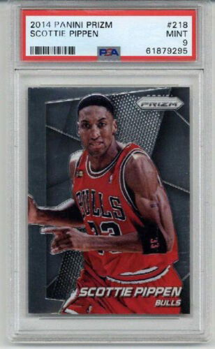 2014 PANINI PRIZM #218 SCOTTIE PIPPEN CARD CHICAGO BULLS PSA 9 LOW POP RARE