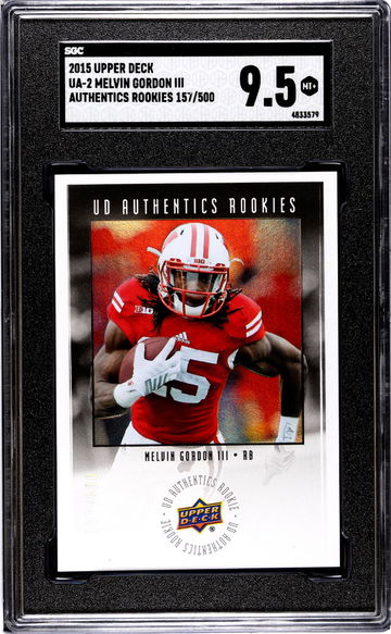 2015 Upper Deck Authentics Melvin Gordon III #UA-2 /500 SGC 9.5