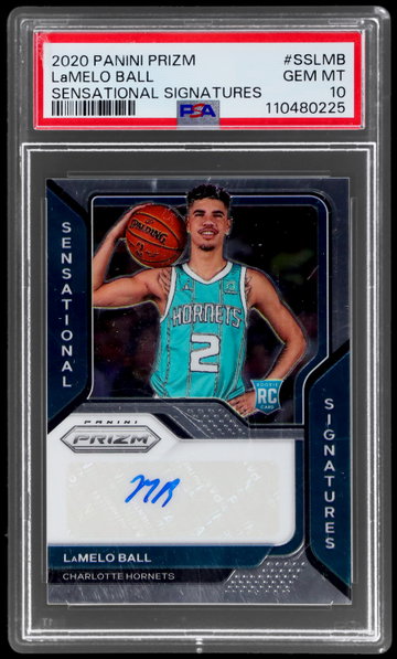 2020 Panini Prizm Lamelo Ball Sensational Signatures PSA 10 RC