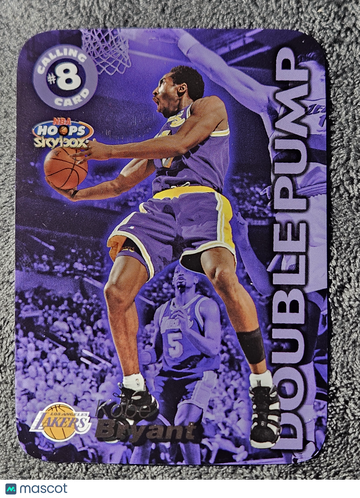1999 SkyBox NBA Hoops Double Pump #8 Kobe Bryant Calling Card #8