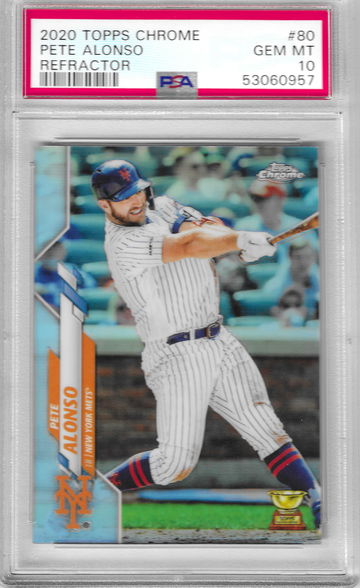 2020 Topps Chrome Pete Alonso Refractor PSA 10