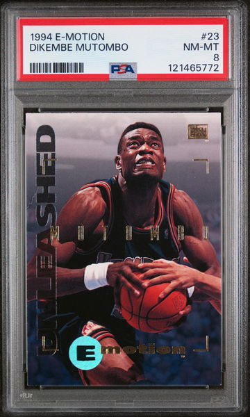 1994 E-Motion Dikembe Mutombo #23 PSA 8