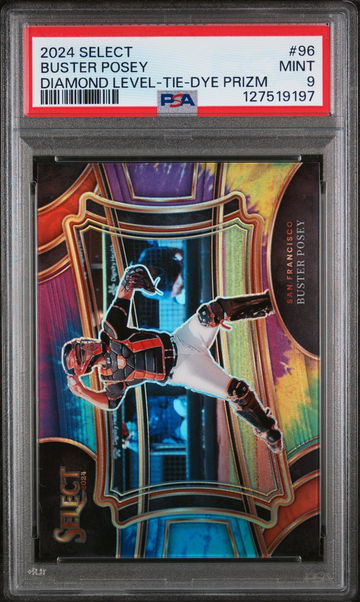 2024 Panini Select Diamond Level Tie-Dye Prizm Buster Posey #96 /25 PSA 9