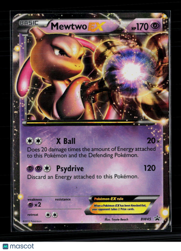 2012 Black & White Mewtwo EX Holo Black Star Promo #BW45