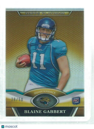 2011 Topps Platinum Blaine Gabbert Gold Refractor Rookie