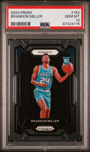 2023 PANINI PRIZM BRANDON MILLER #152 RC ROOKIE PSA 10