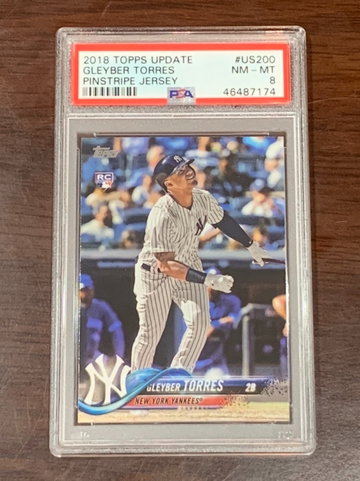 2018 Topps Update Gleyber Torres PSA 8