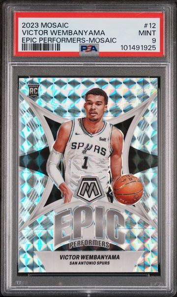 2023 Panini Mosaic Epic Performers Mosaic Victor Wembanyama #12 PSA 9