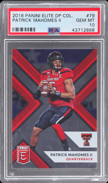 2018 Elite Draft Picks Patrick Mahomes II PSA 10