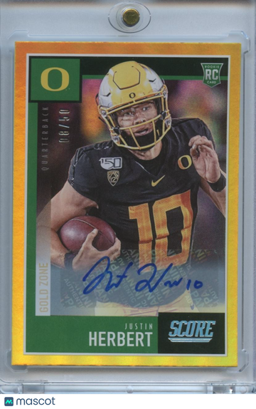 2020 Score Justin Herbert Rookie Score