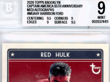 2026 Topps Brooklyn Collection Captain America 85th Anniversary Harrison Ford as Red Hulk #MUAHF BGS 9