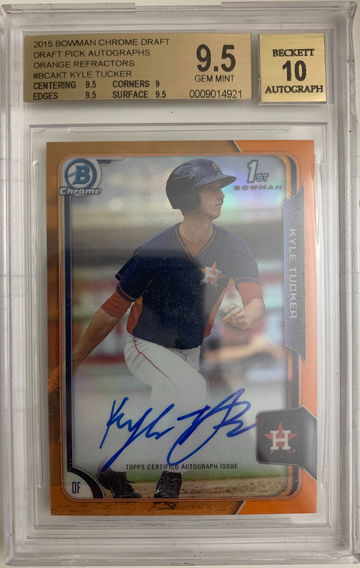 Kyle Tucker 2015 Bowman Chrome Orange RC /25 BGS 9.5