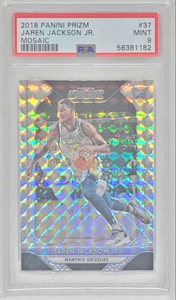 2018 MOSAIC PRIZM JAREN JACKSON JR. SP RC #37 PSA 9 MINT GRIZZLIES ROOKIE