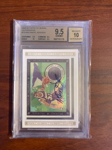 2008-09 Topps T51 Murad AUTO Magic Johnson BGS 9.5/10 Lakers
