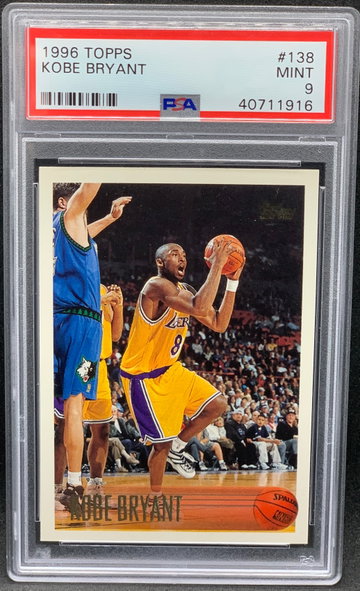 Kobe Bryant 1996 Topps #138 Rookie PSA 9