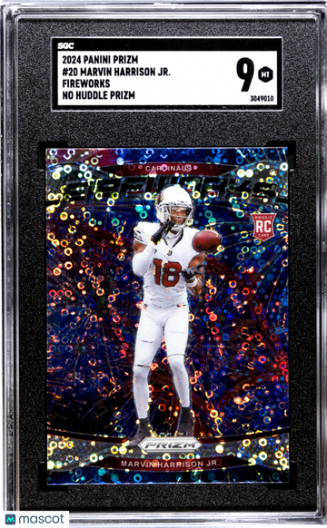 2024 Panini Prizm Marvin Harrison JR. #20 Fireworks No Huddle SGC 9