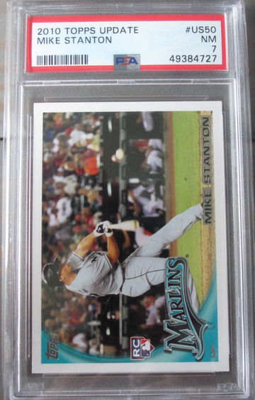Giancarlo Mike Stanton RC 2010 Topps Update PSA 7