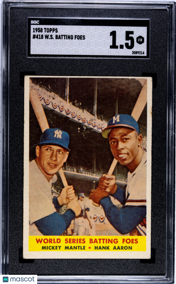1958 Topps W. S. Batting Foes #418 SGC 1.5