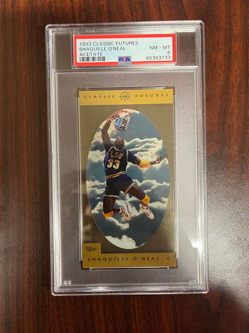 1993 Classic Futures Shaquille O'Neal Acetate PSA 8 #/d