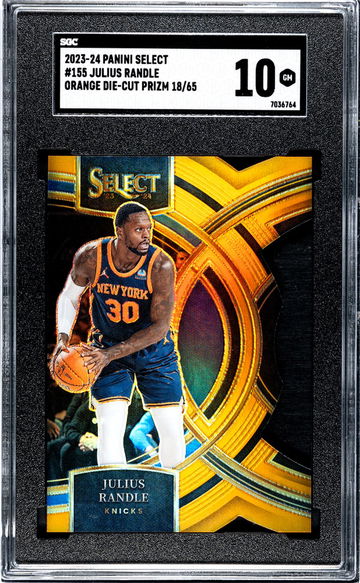 2023 Panini Select Orange Die-Cut Prizm Julius Randle #155 /65 SGC 10
