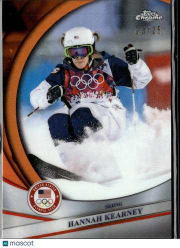 Hannah Kearney 2026 Topps Chrome Orange Refractor /25 United States Olympic Team
