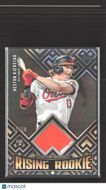 2024 Topps Update Series Rising Rookie Heston Kjerstad #RRR-HK /50 Player-Worn Memorabilia RC
