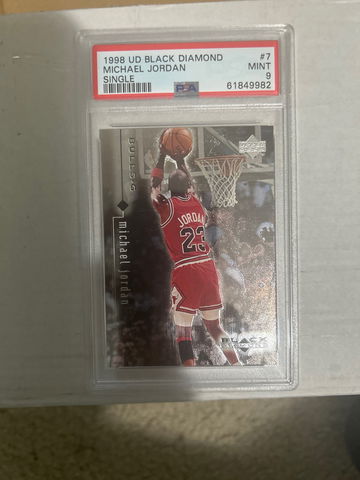 1998 UD Black Diamond #7 Michael Jordan PSA 9