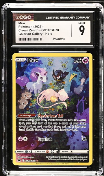 2023 Pokemon #GG10/GG70 Mew Galarian Gallery CGC 9