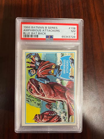 1966 Batman B Series Blue Back 10b PSA 7