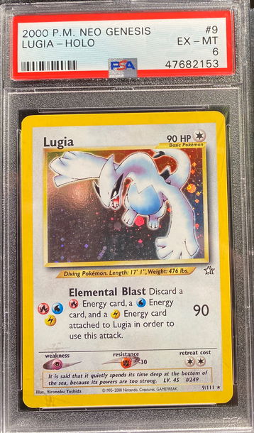 2000 PM Neo Genesis Holo Lugia #9 EX-MT 6 