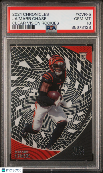 2021 Panini Chronicles Clear Vision Rookies Ja’Marr Chase #CVR-5 PSA 10