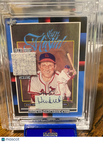 2022 Jersey Fusion Stan Musial Patch Game Used Swatch Handwritten Word