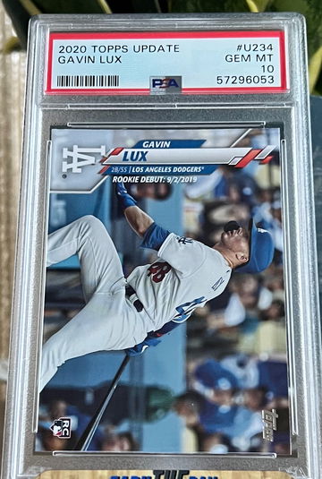 Gavin Lux 2020 Topps Update #U234 Rookie Debut RC PSA 10 GEM MINT LA Dodgers 🔥