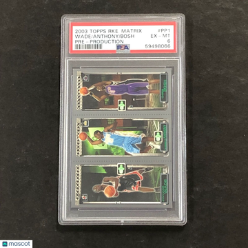 2003 Topps Rookie Matrix Pre-Production Bosh Anthony Wade #PP1 Pre Production PSA 6