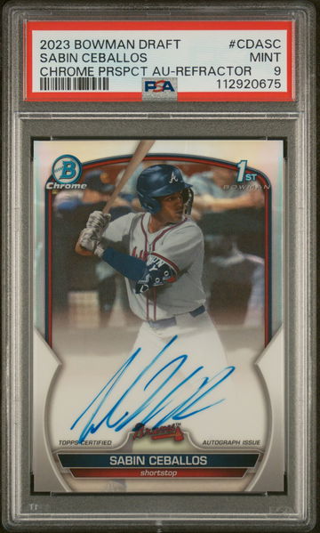 2023 Bowman Draft Chrome Auto Sabin Ceballos #CDA-SC /499 PSA 9
