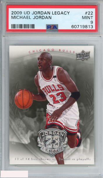 2009 UPPER DECK JORDAN LEGACY MICHAEL JORDAN #22 CHICAGO BULLS HOF PSA 9 MINT