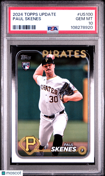 2024 Topps Update Paul Skenes #US100 RC PSA 10