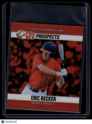 2026 Pro Set Metal - 1990 Pro Set Base Mini Prismatic Red Eric Becker #90M-69 SN
