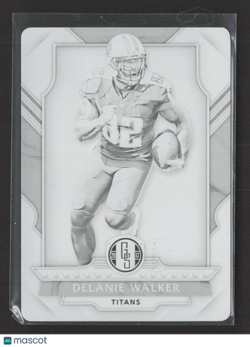 2018 Panini Plates & Patches Gold Standard Delanie Walker #65 Black Printing /1 Printing Plate