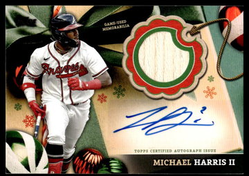 2024 Topps Holiday ARC-MH Michael Harris II Holiday Mega /50 Atlanta Braves Auto