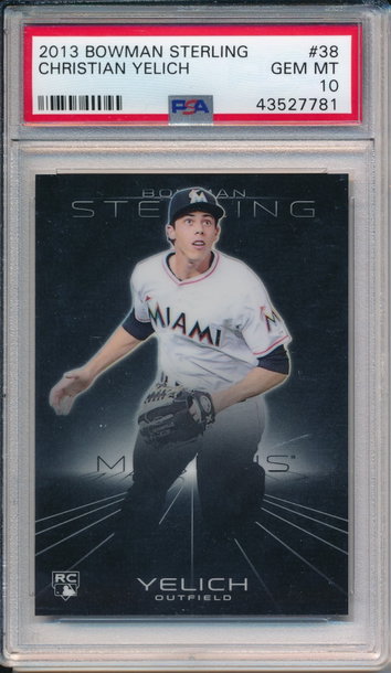 2013 Bowman Sterling PSA 10 Christian Yelich RC #38 