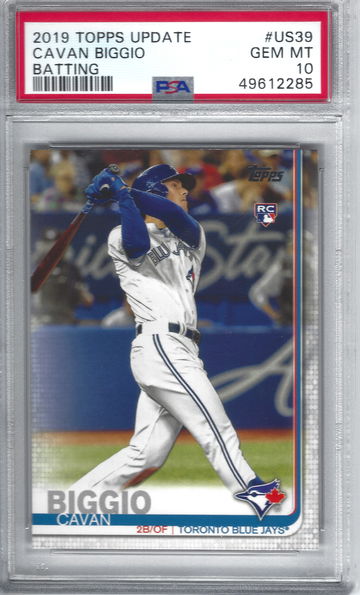 2019 Topps Update Cavan Biggio Batting PSA 10 Gem Mint