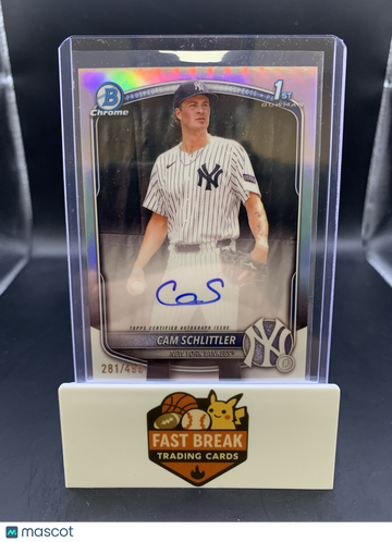 2024 Topps Bowman Chrome Cam Schlittler #CPA-CSC Refractor /499