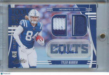 2025 Panini Absolute Tyler Warren Patch Rookie Panini Authentic
