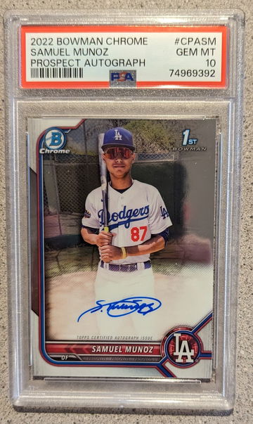 2022 Bowman Chrome Samuel Munoz Auto PSA 10