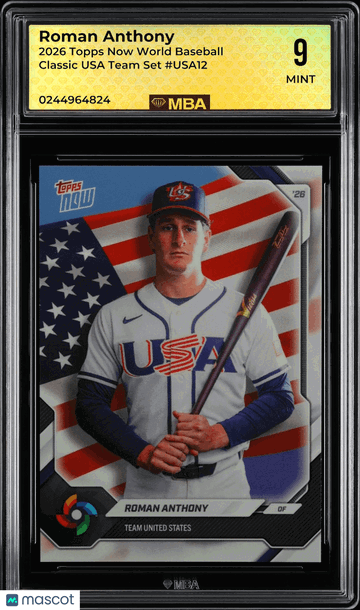 2026 Topps Now World Baseball Classic Roman Anthony #USA12 USA Team Set MBA 9